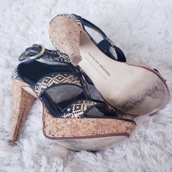 Chinese Laundry Black Bobbi Gladiator Heels Sz 7 - Picture 3 of 6